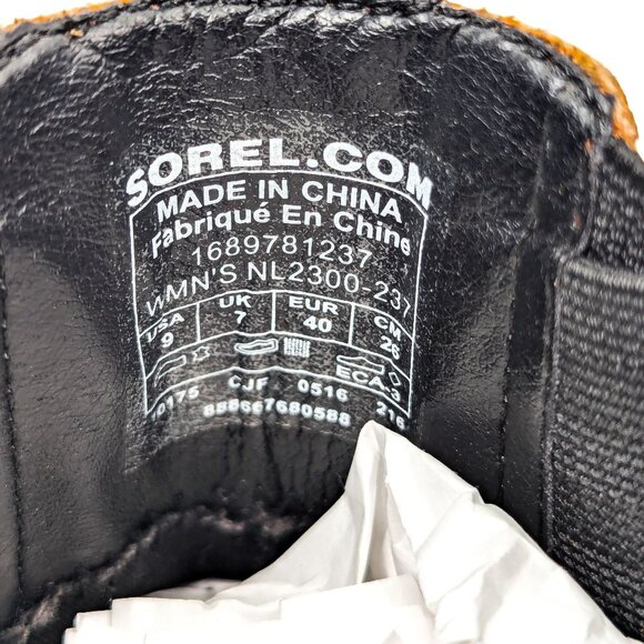 Sorel Women Addington Wheat Nubuck Heel Chelsea Ankle Boots sz 9 - Picture 7 of 7